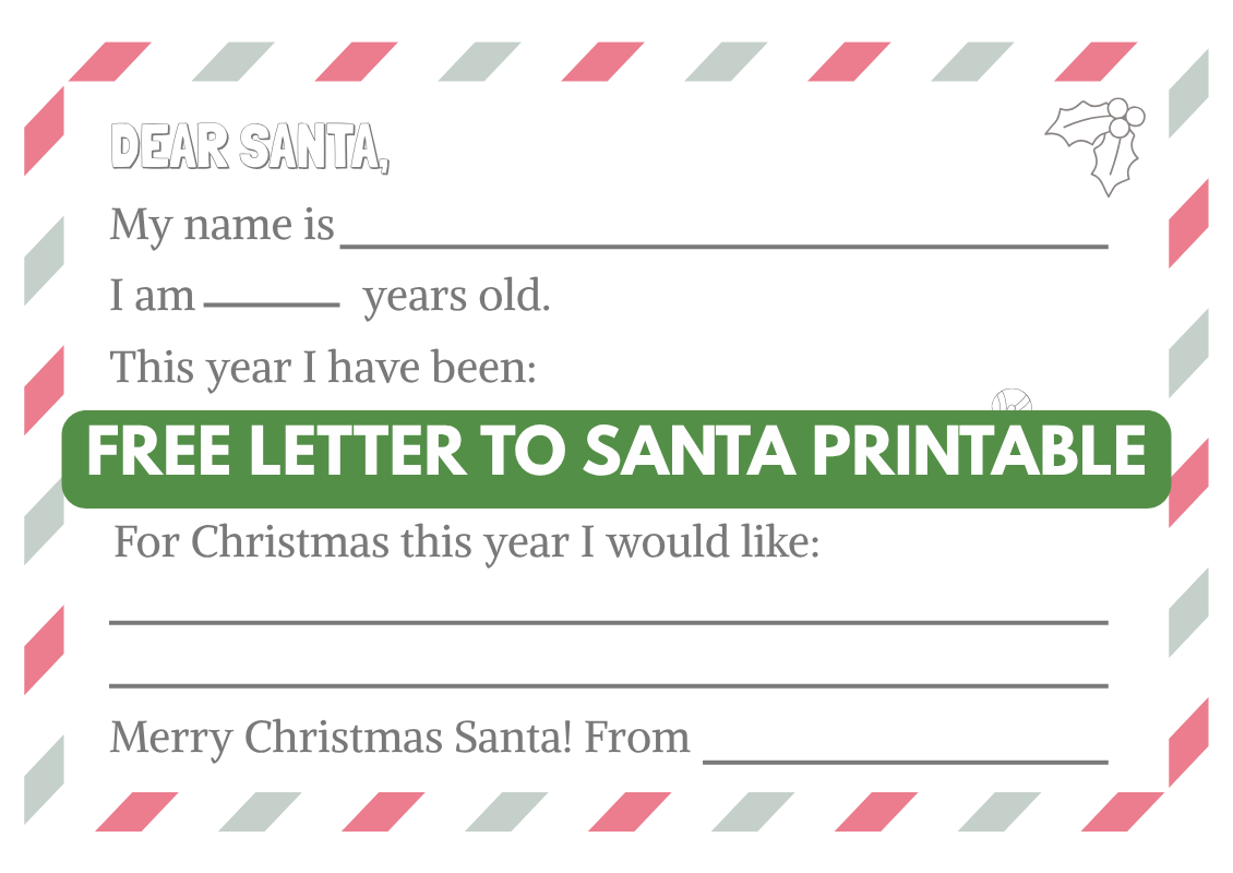 Free Letter to Santa Printable