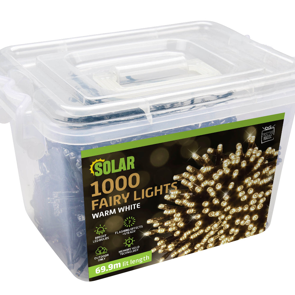 Solar LED Fairy Lights 1000 LEDs – Warm White