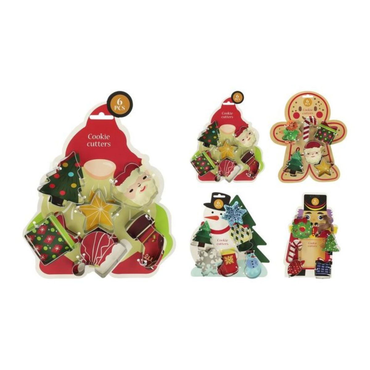 Cookie Cutter Set 6 Pieces 4 Assorted