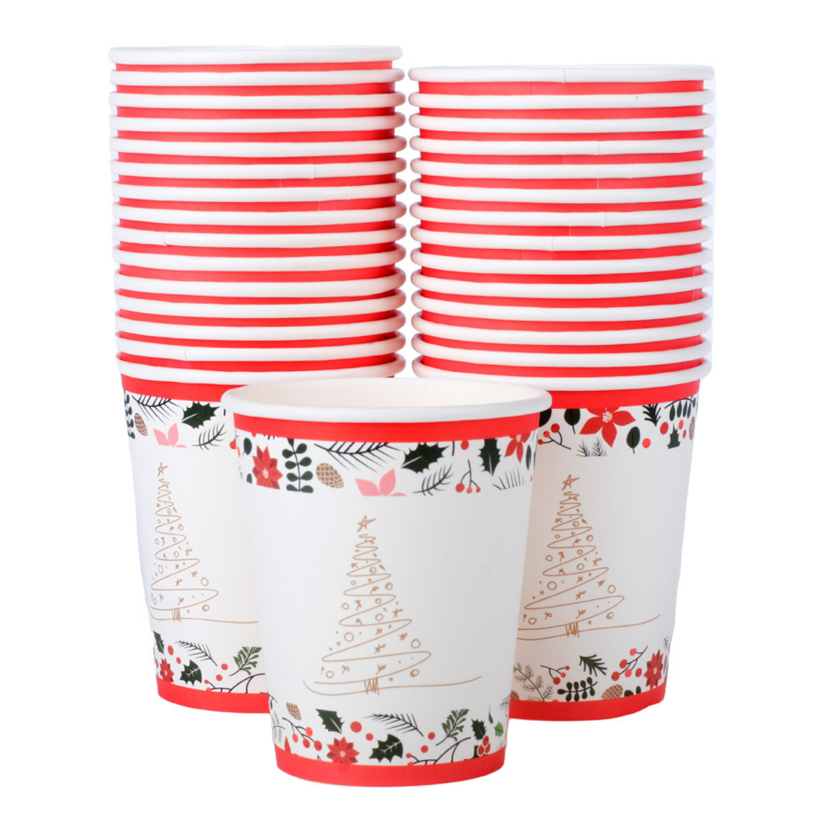 Paper Cups Disposable 30 Pack 250ml Christmas Design - Christmas Collective NZ