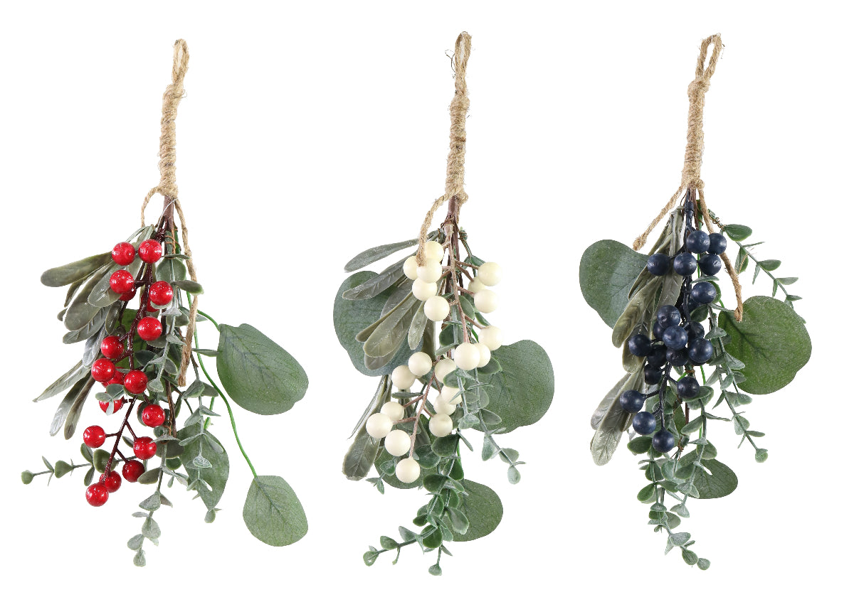 Leafy Berry Hanger 30cm Assorted