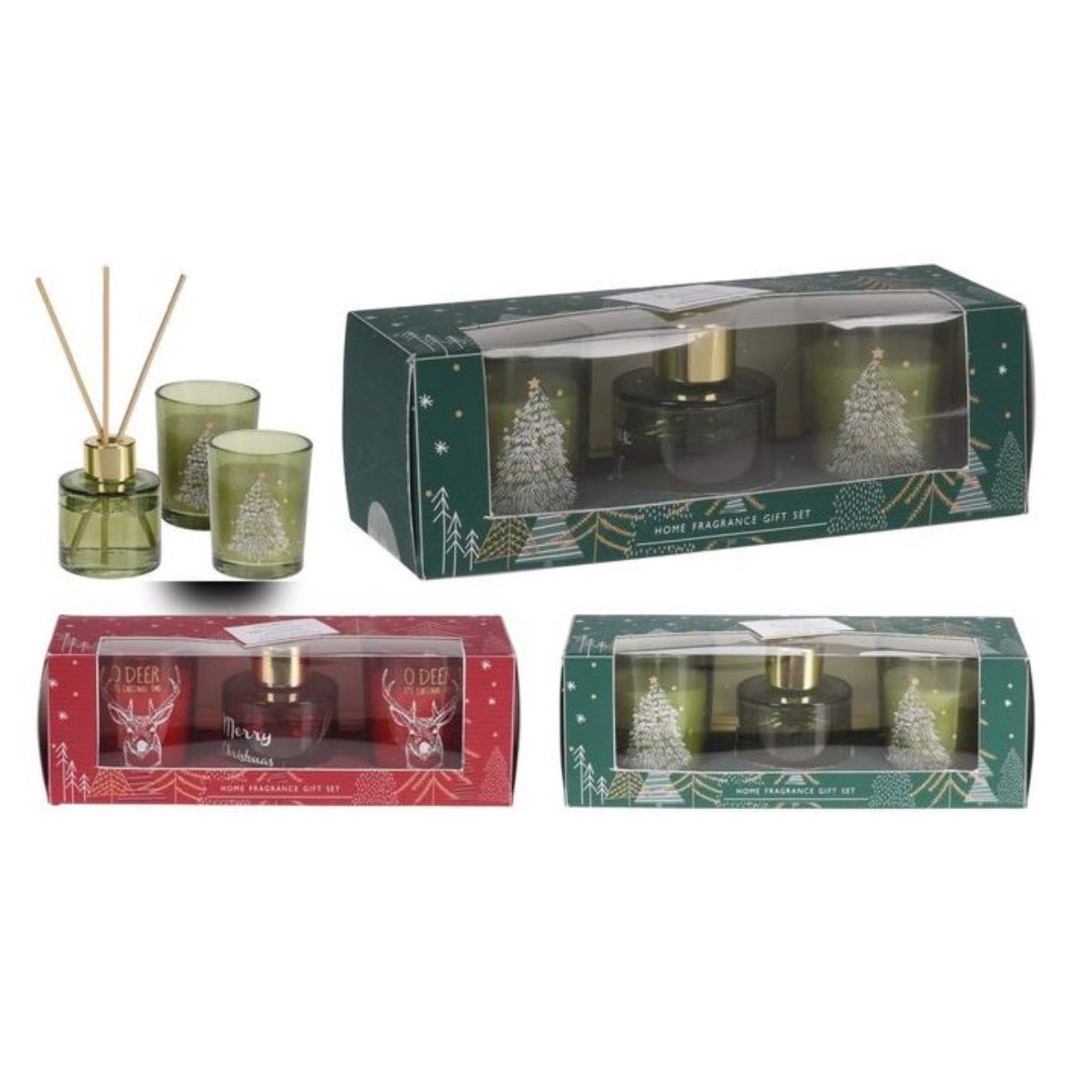 Diffuser & Candle Set 3Pcs 6cm 2 Assorted