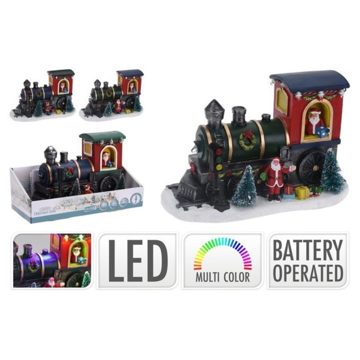 Christmas Scene LED 22 x 13cm 2 Assorted B/o