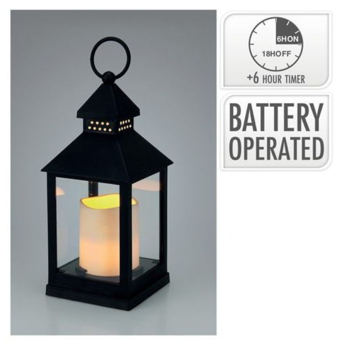Lantern LED Candle 23cm B/o