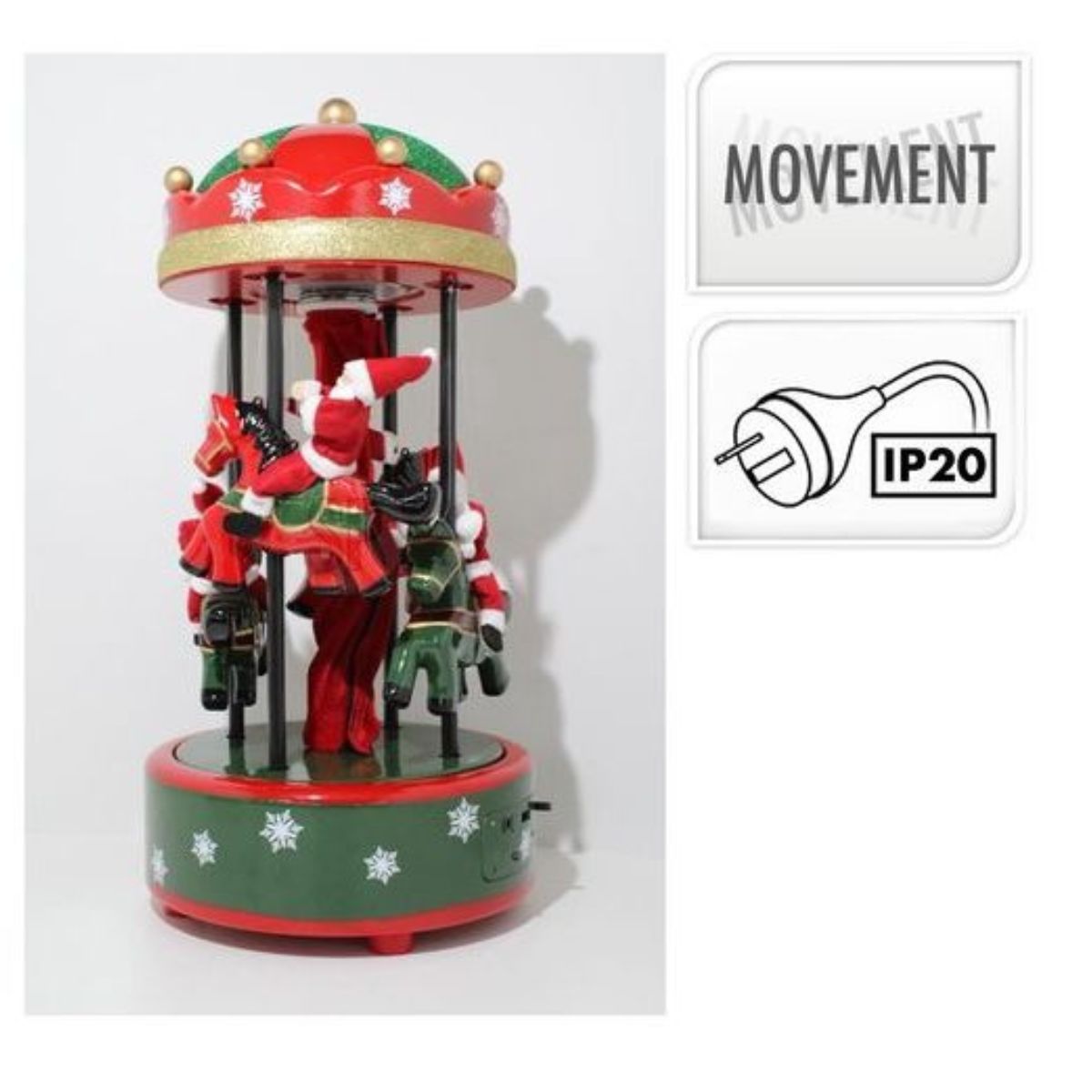Christmas Carousel Santa 80LED 60cm IP20