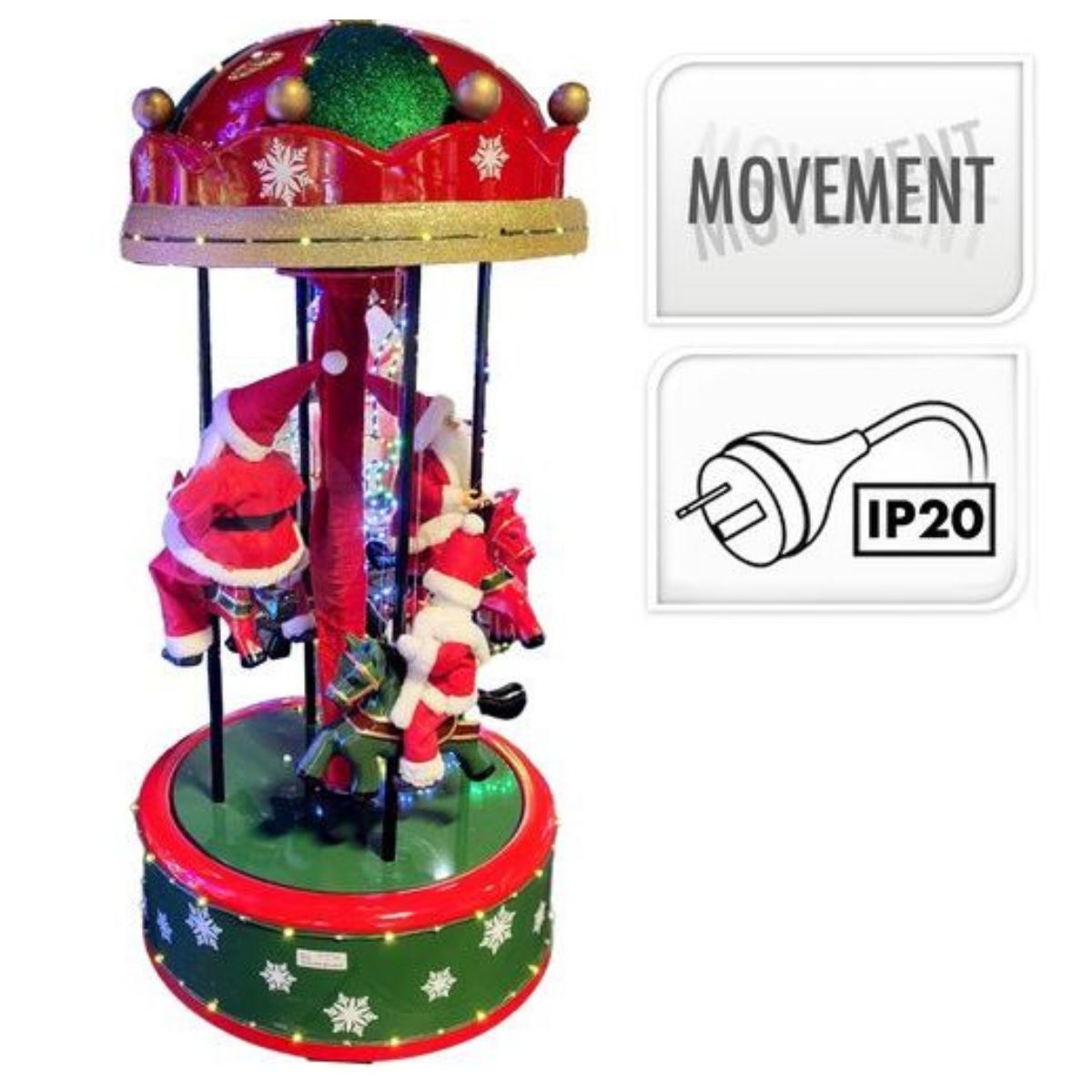 Christmas Carousel Santa 114LED 1.1m IP20