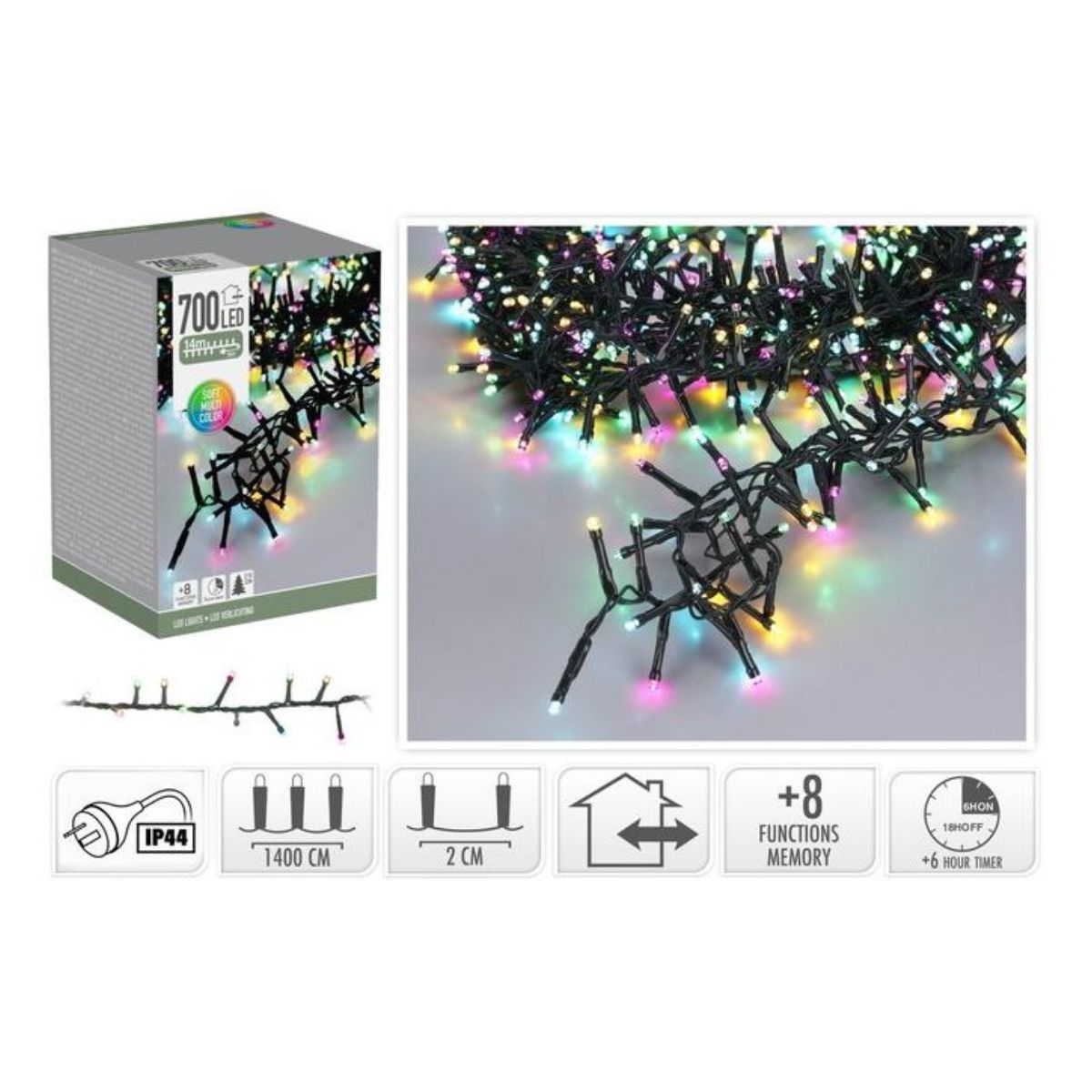 Snake Lights 700 LED LightsMacaronIP44 14m