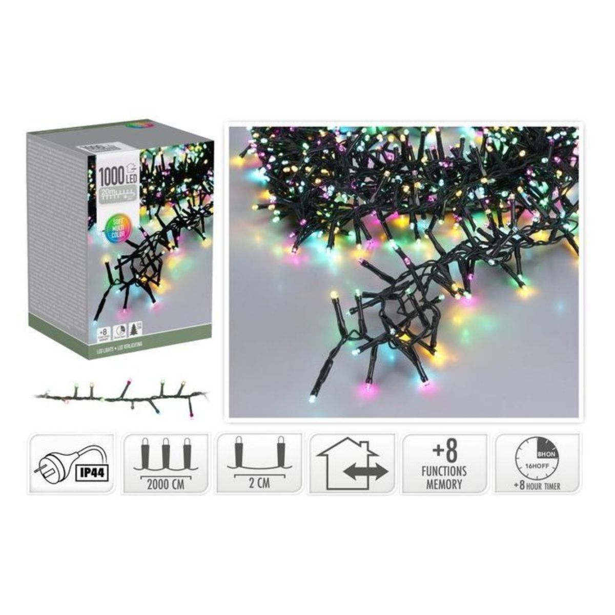 Snake Lights 1000 LED Light Macaron IP44 20m