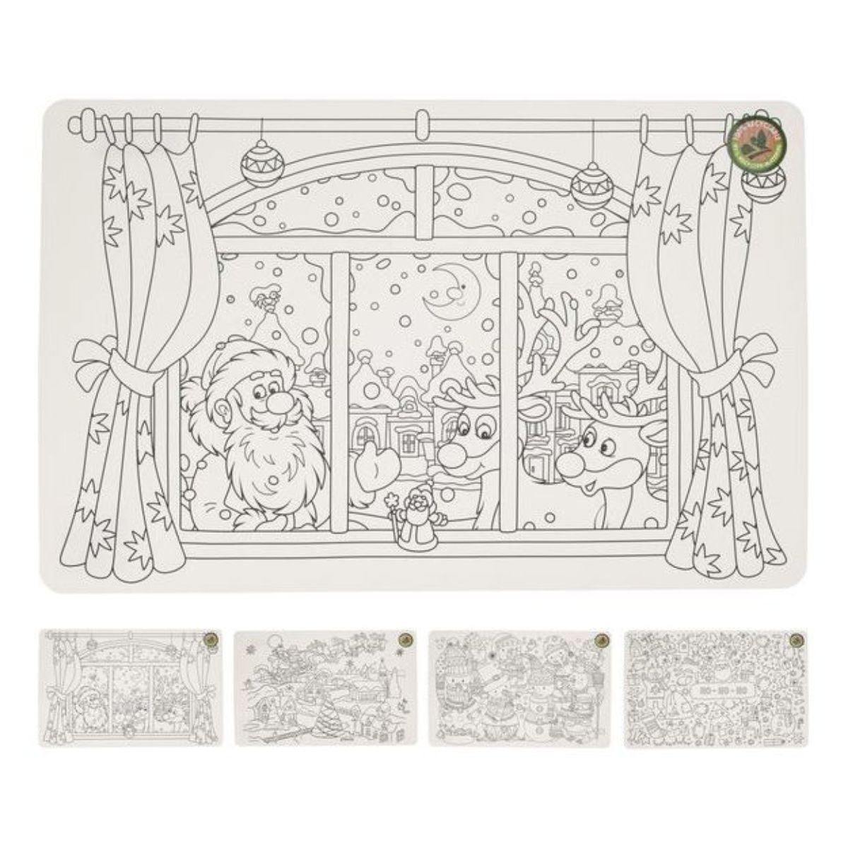 Placemat PP Drawing 4 Assorted 435 x 285mm