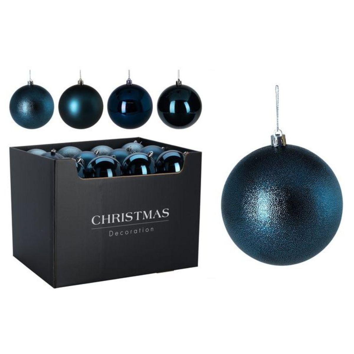 Christmas Bauble 120mm Night Blue 3As