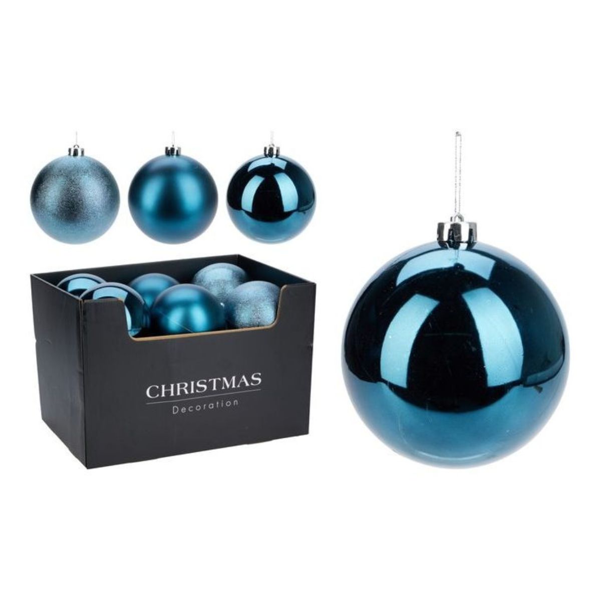 Christmas Bauble 140mm Night Blue 3As