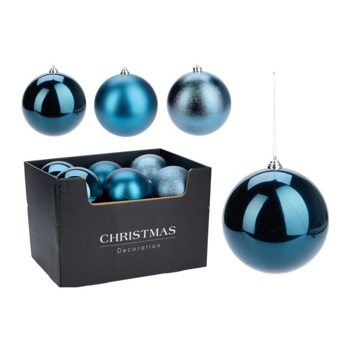 Christmas Bauble 180mm Night Blue 3As