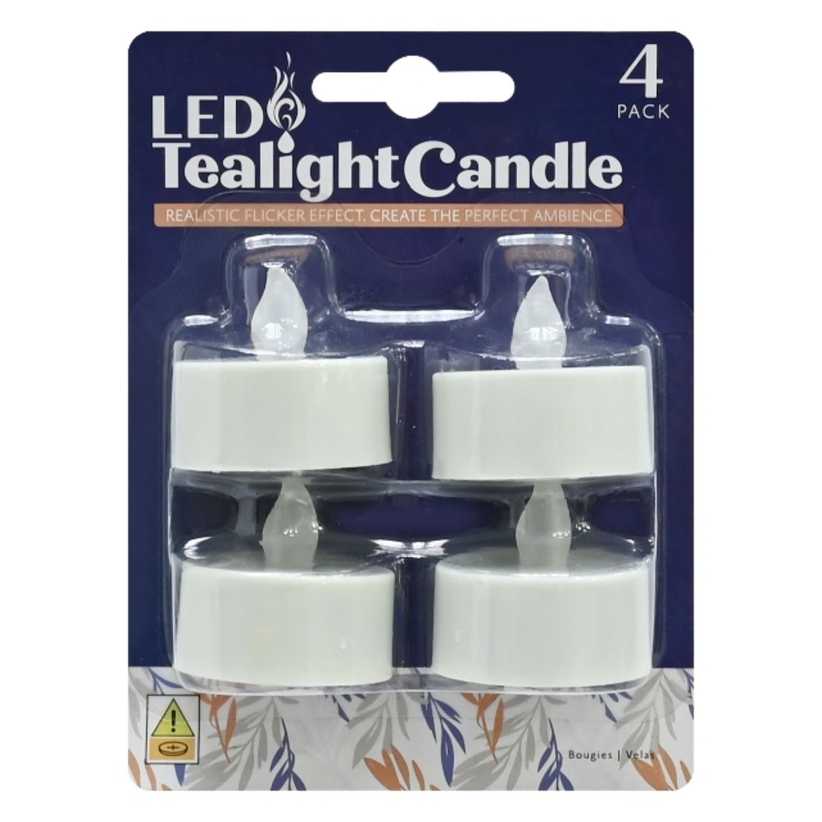 Christmas Candle LED Tea Light Flicker 4pk - Christmas Collective NZ