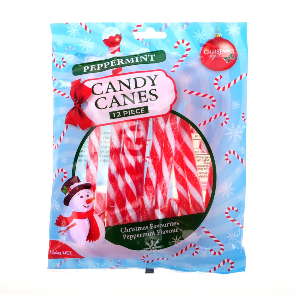 Christmas Candy Cane Peppermint 12pk 12g Each Red & White Striped