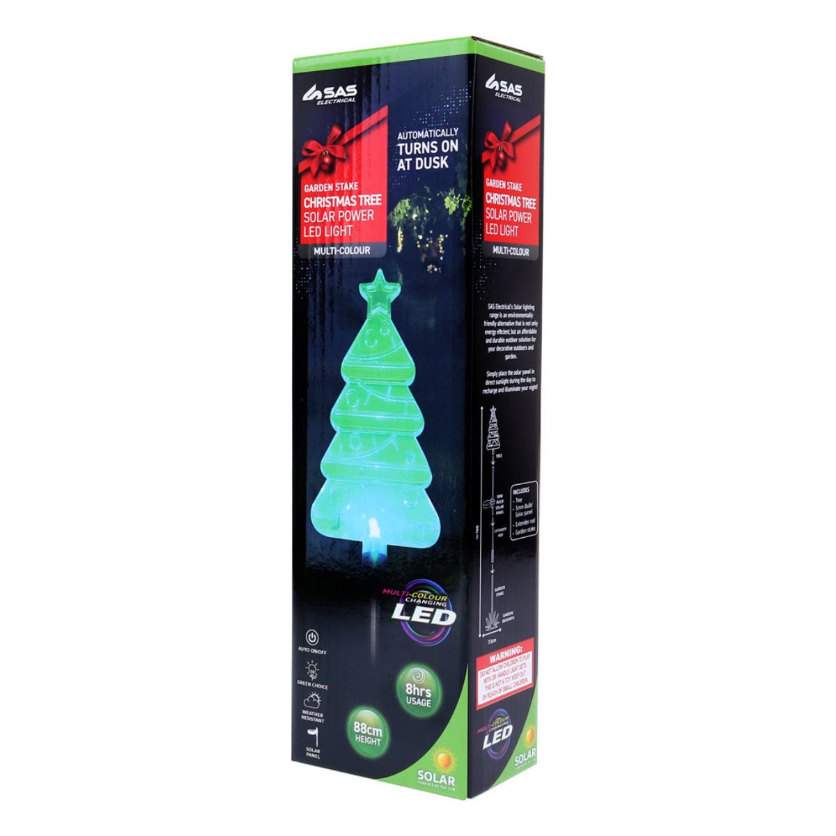 Solar Christmas Tree Stake Light Colour Changing – 88cm