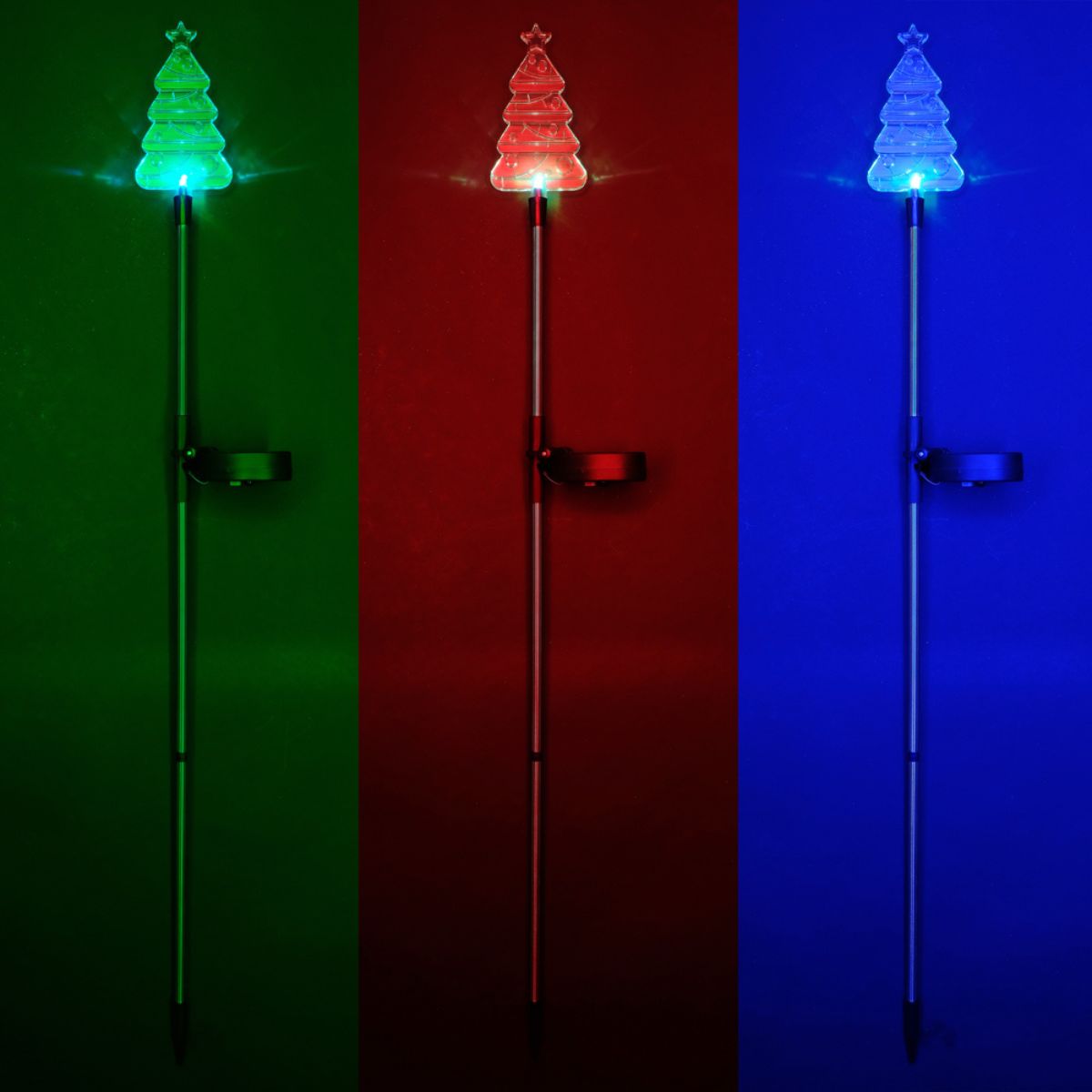 Solar Christmas Tree Stake Light Colour Changing – 88cm