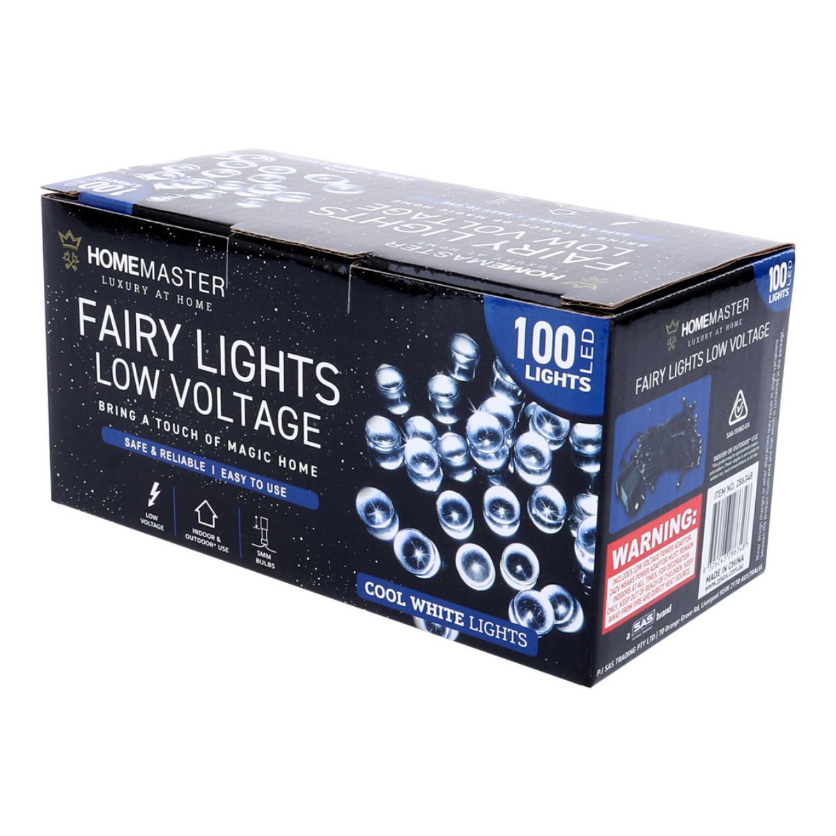 Fairy Light Low Voltage 100 LED 6.5m Total Length Cool White 8 Function