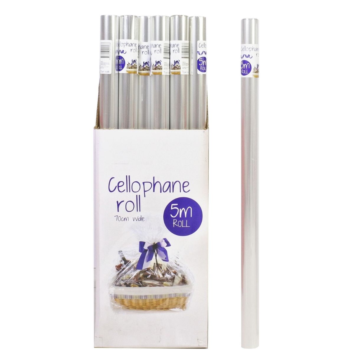 Christmas Cellophane Clear 5m Roll - affordable Christmas decoration NZ