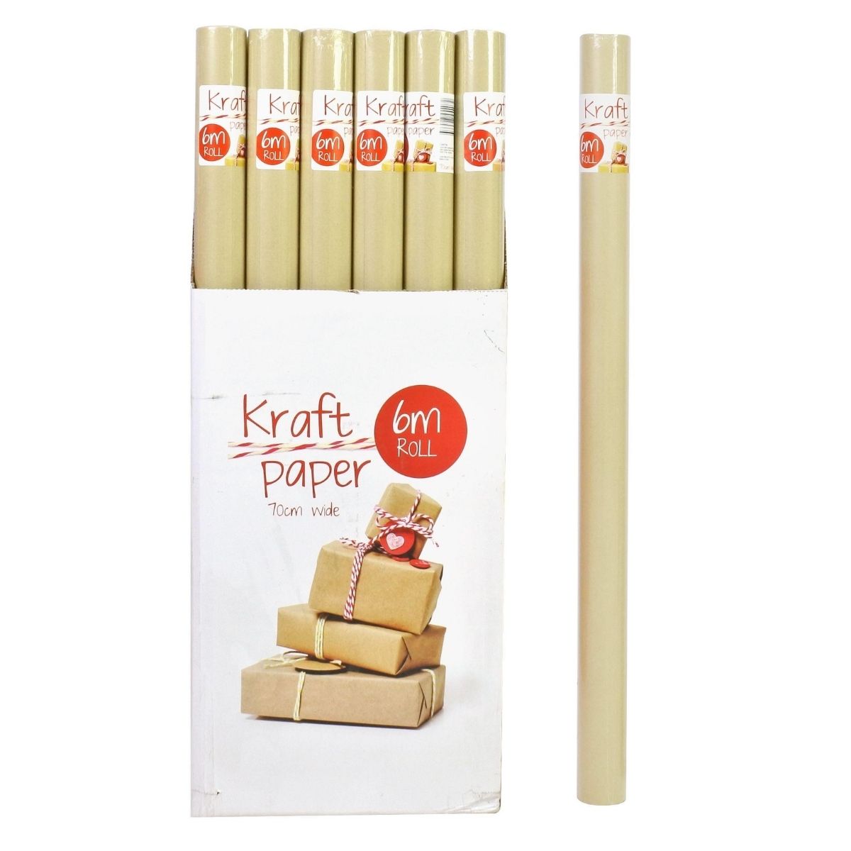 Christmas Kraft Paper 6m Roll - affordable Christmas decoration NZ