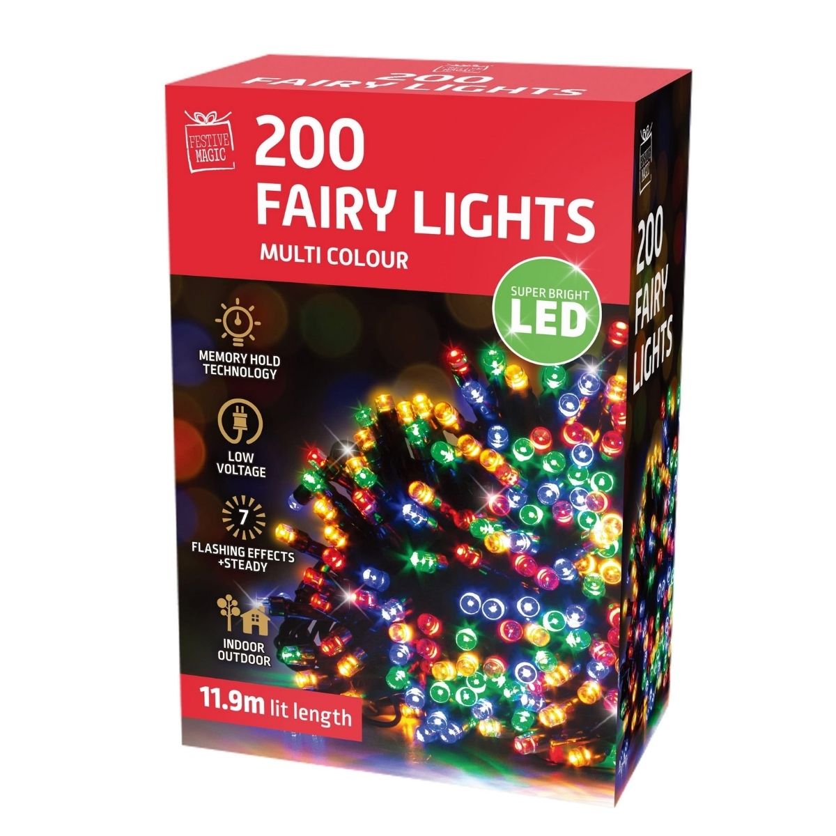 Christmas Leds Flashing 200 Multi Colour - Christmas Collective NZ