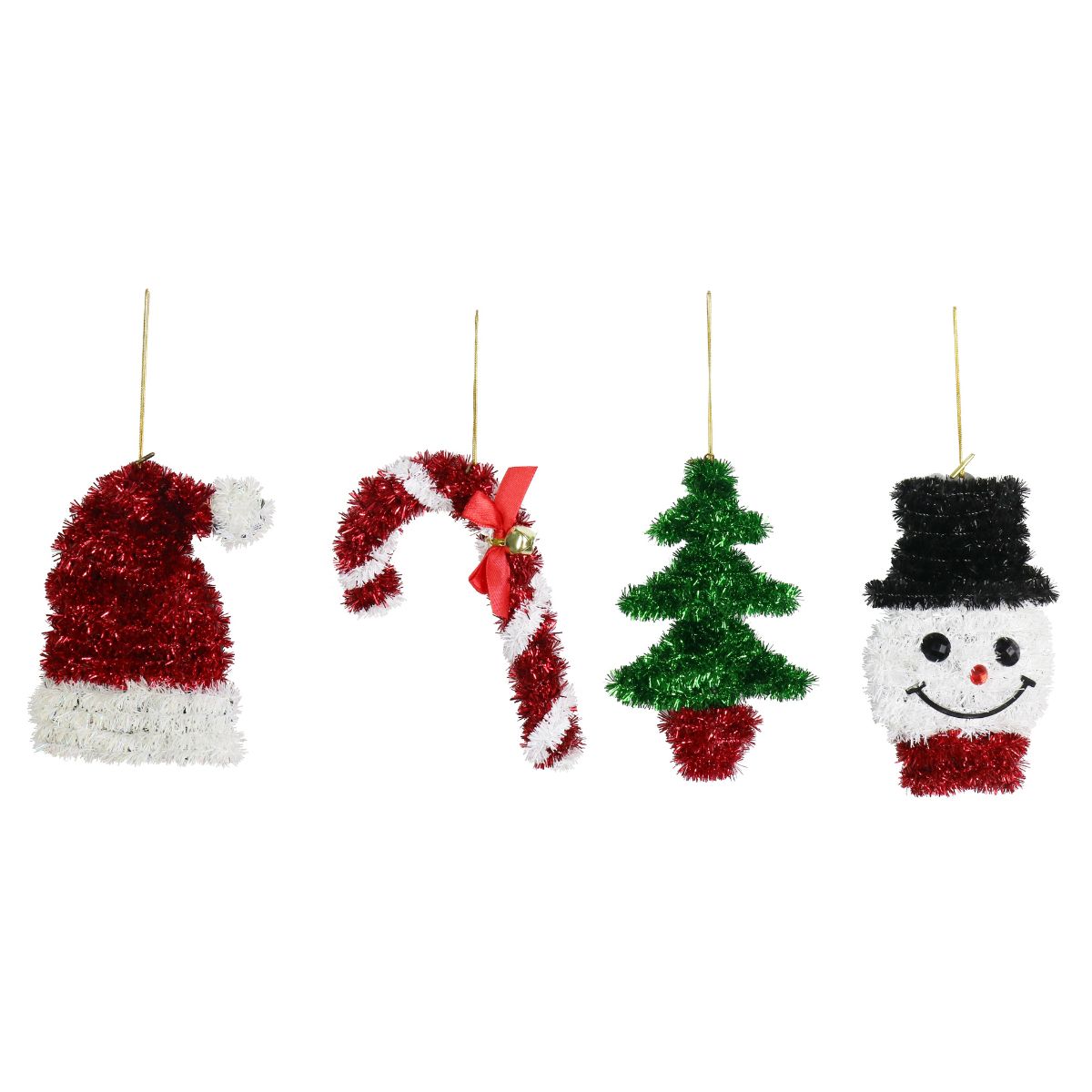 Christmas Tinsel Hanging Decoration Assorted