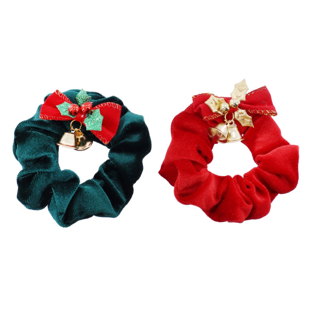 Hair Scrunchie Velvet Bells Assorted