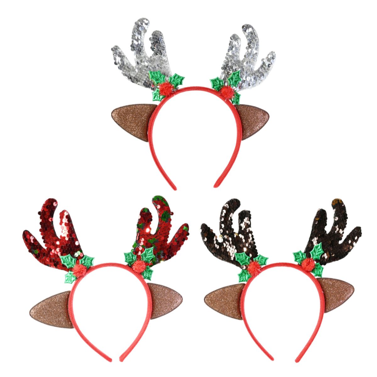 Headband Sequins Antlers Assorted
