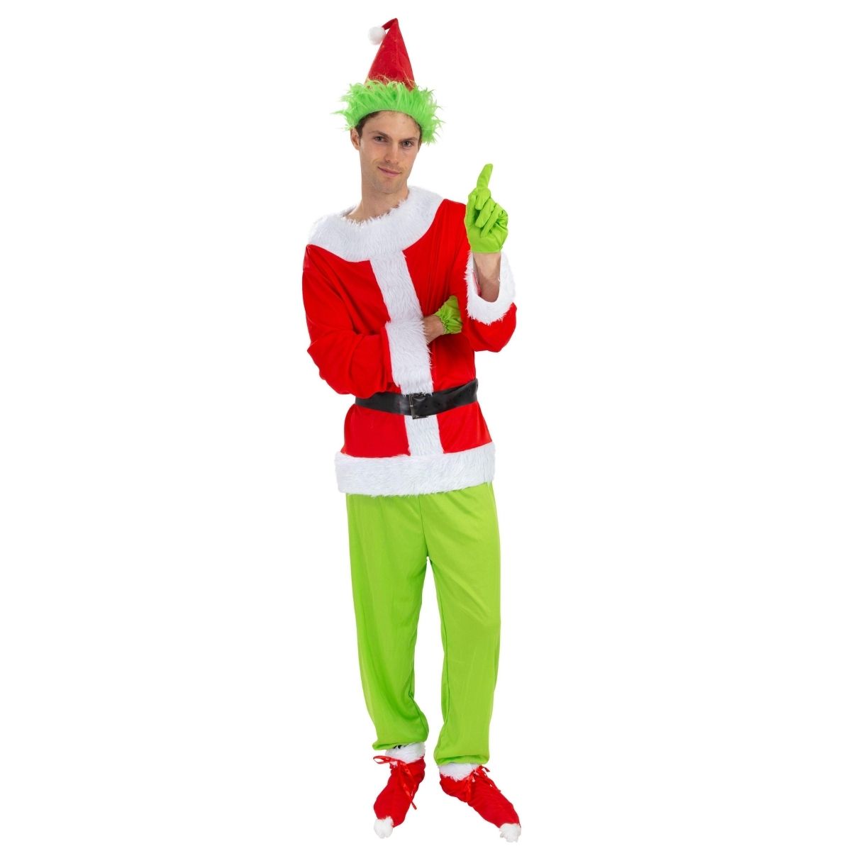Christmas Mean Green Costume Adults 8pc