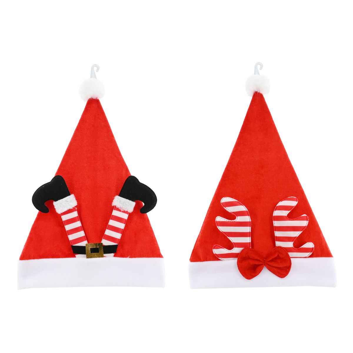 Christmas Santa Hat Adults Front Decoration Assorted