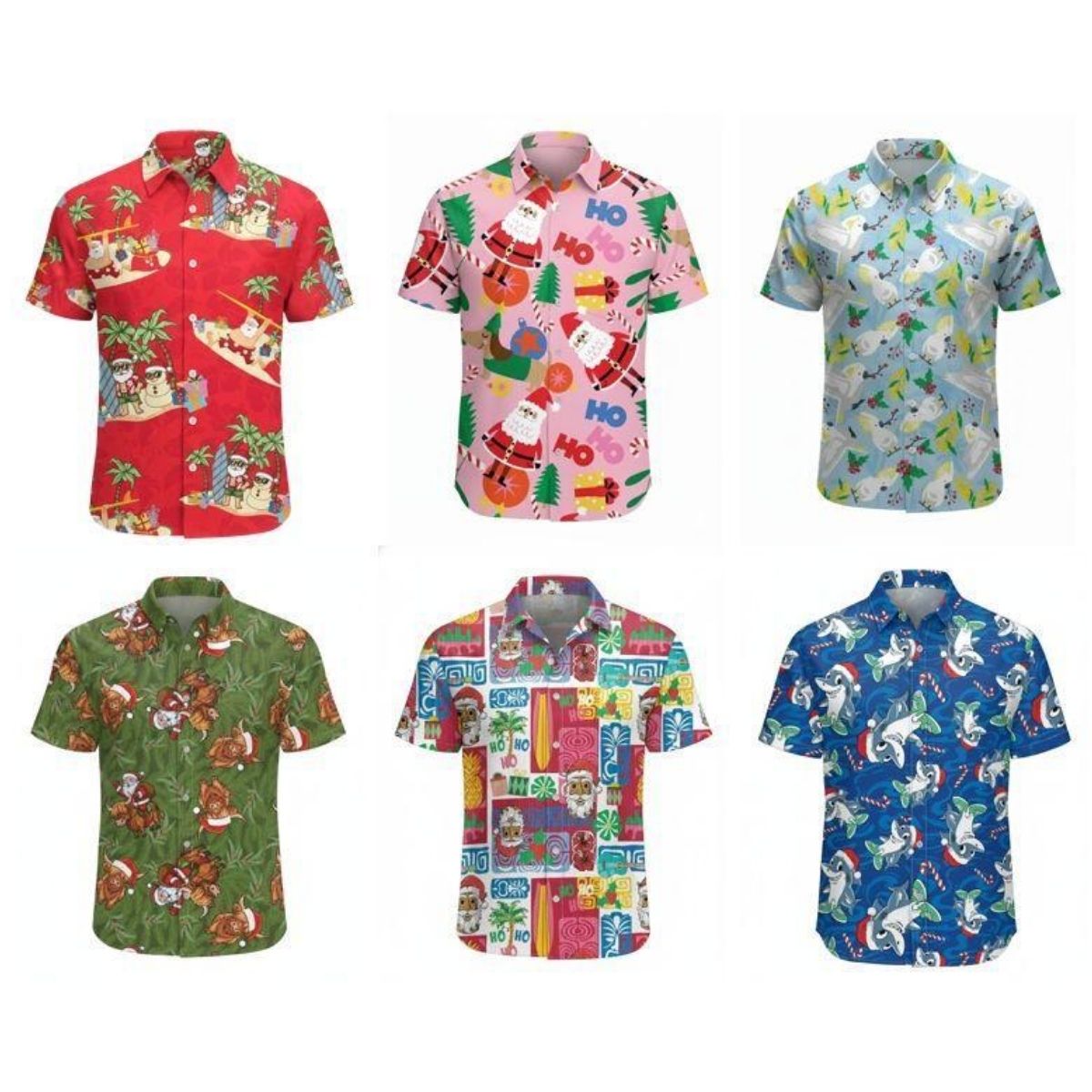 Christmas Hawaiian Shirt Mens Assorted