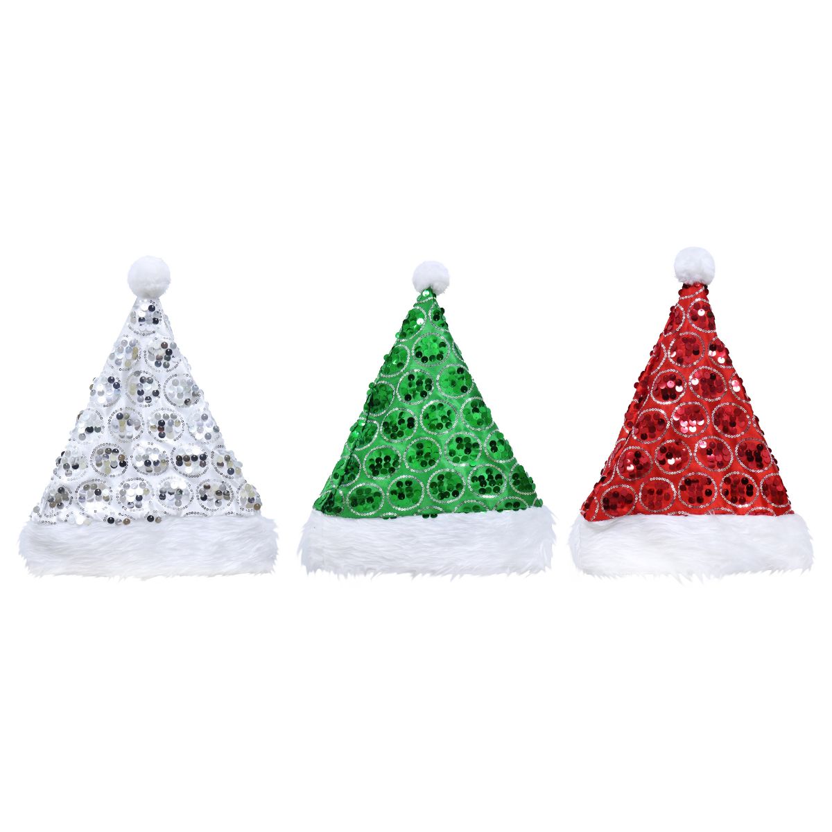 Christmas Santa Hat Large Sequins Assorted