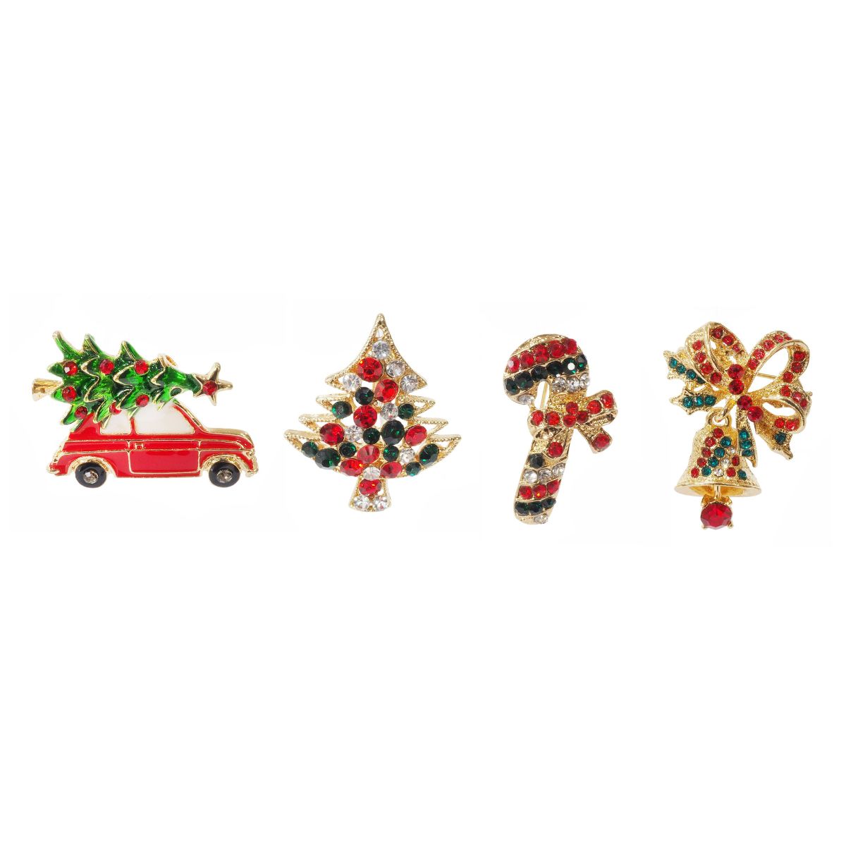 Christmas Jewel Brooch Assorted