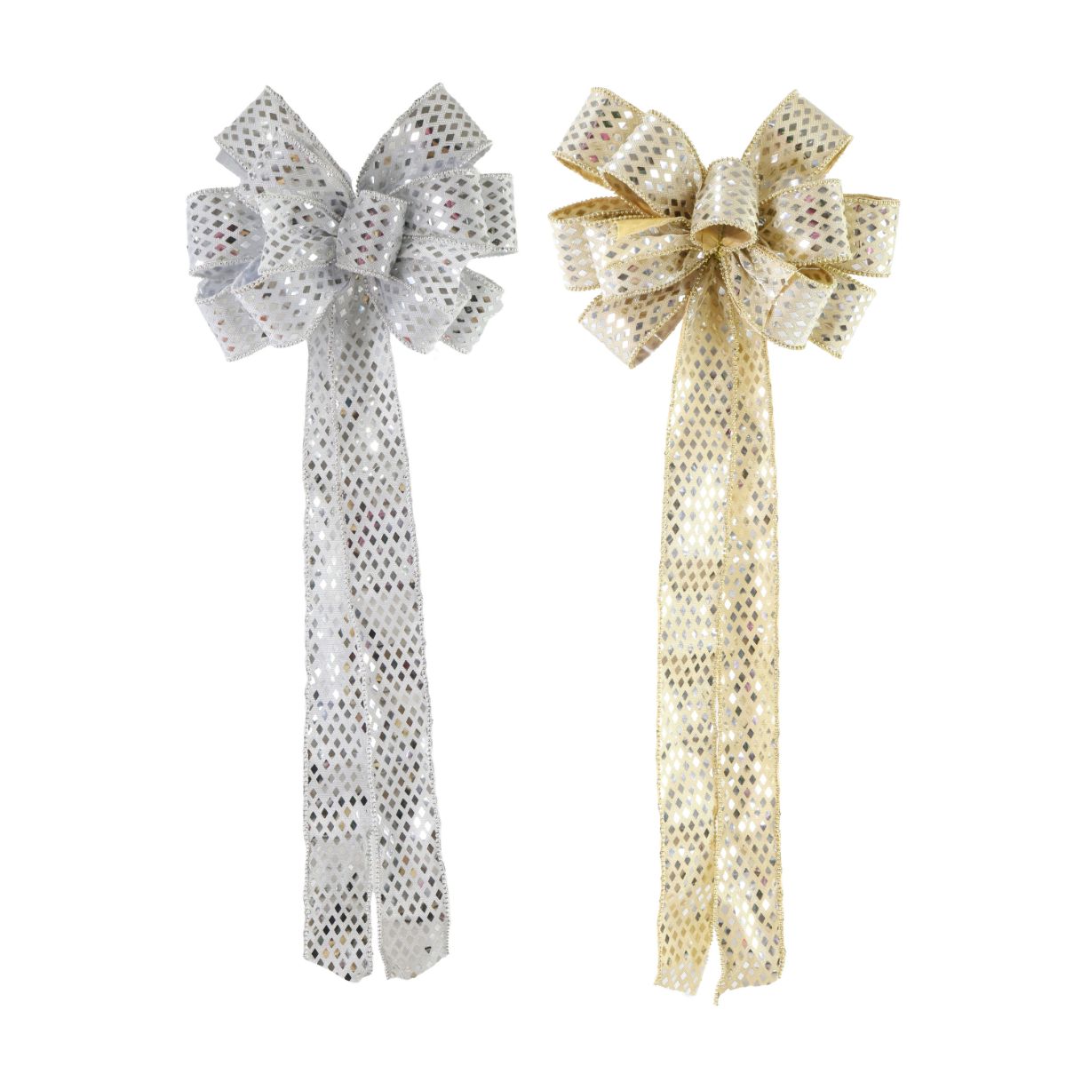 Christmas Blingy Tree Topper Bow Assorted
