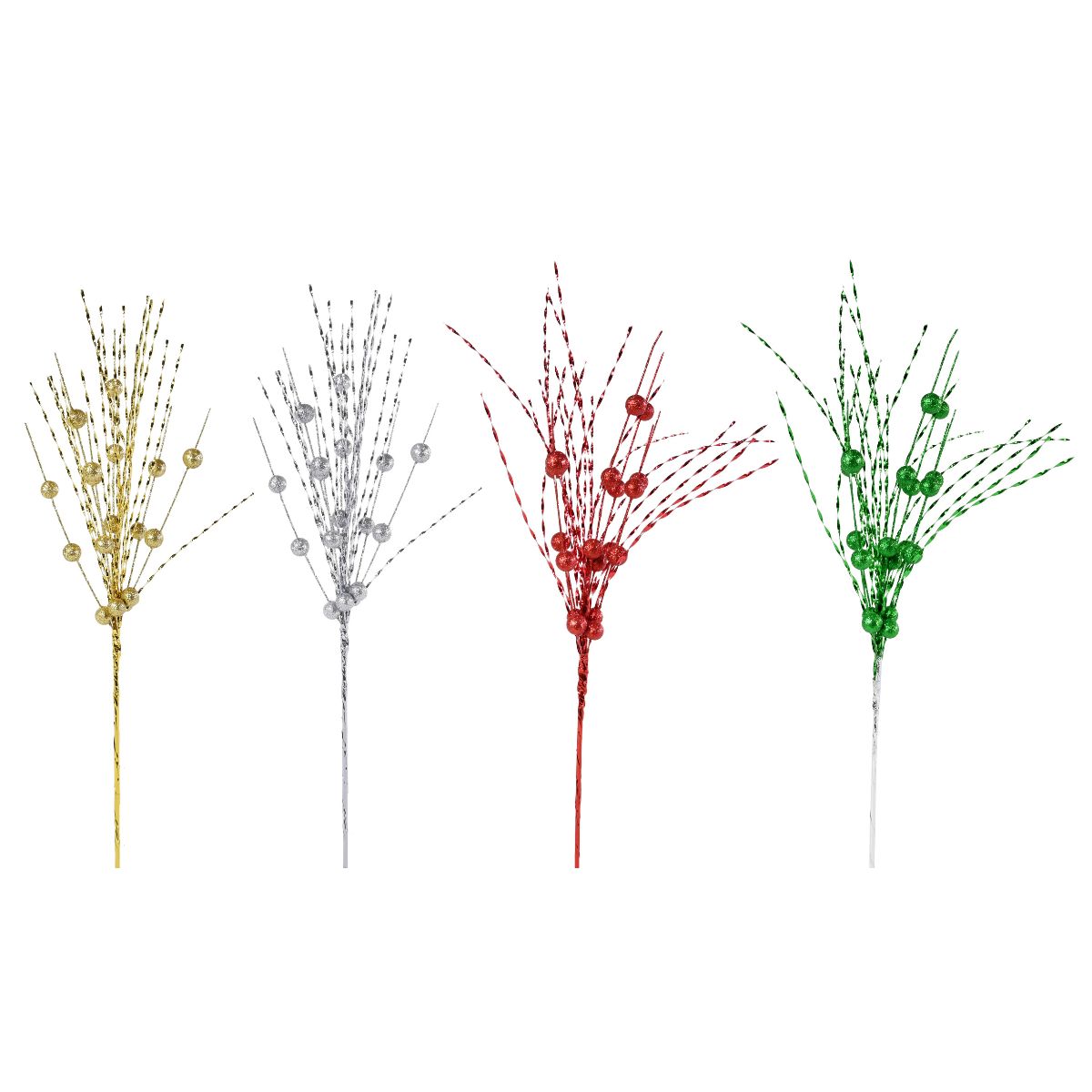 Metallic Glitter Ball Spray 35cm Assorted