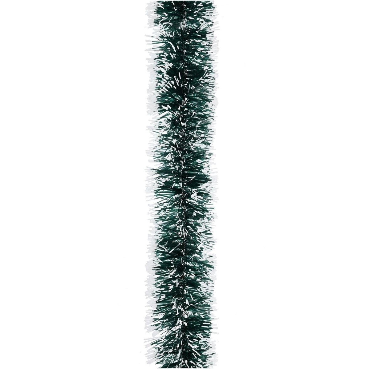 Christmas Tinsel Dark Green Snow Tipped 2m Christmas decoration