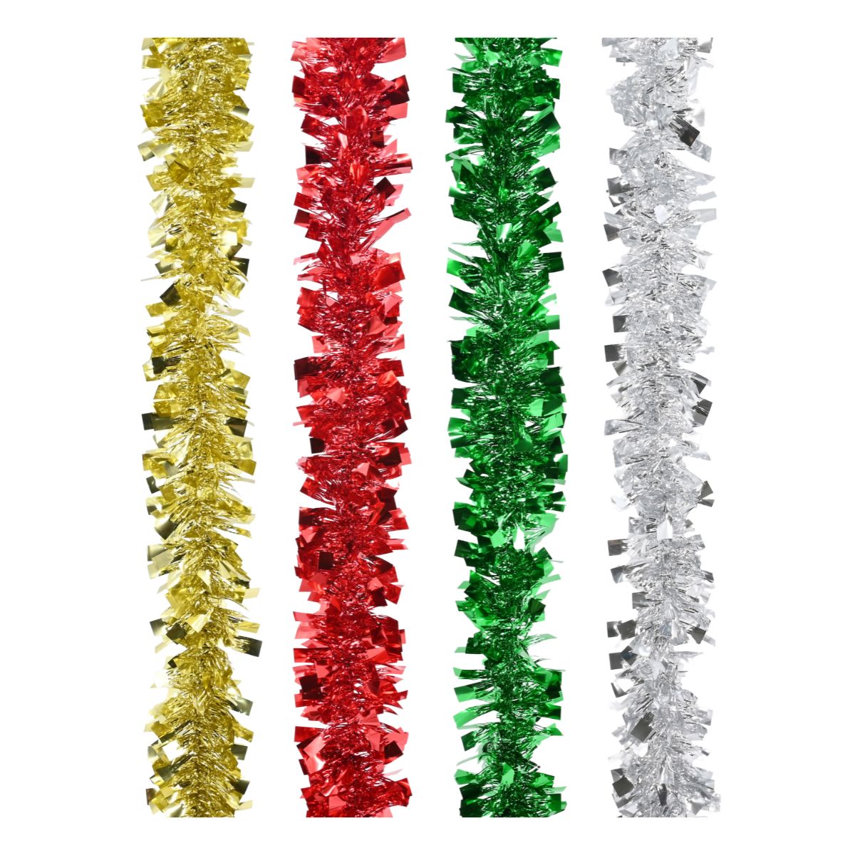 Christmas Tinsel Crimple Wide Cut 2m Assorted