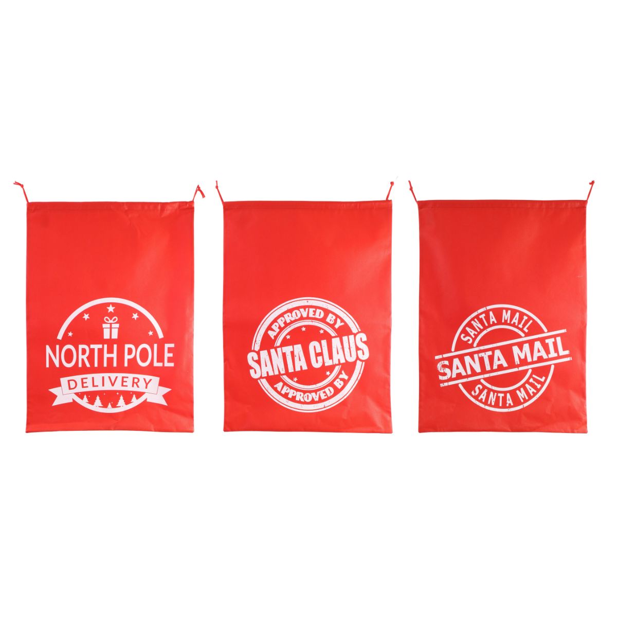 Christmas Santa Sack Non Woven Printed 60 x 80cm Assorted