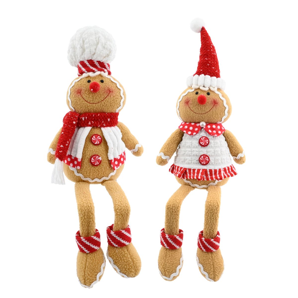 Christmas Gingerbread Fancy Outfit Shelf Sit 51cm Assorted