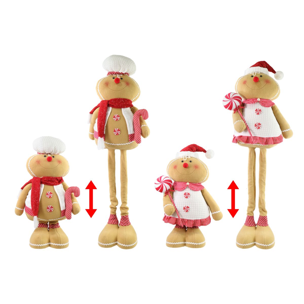 Christmas Giant Gingerbread Extendable 155cm Assorted