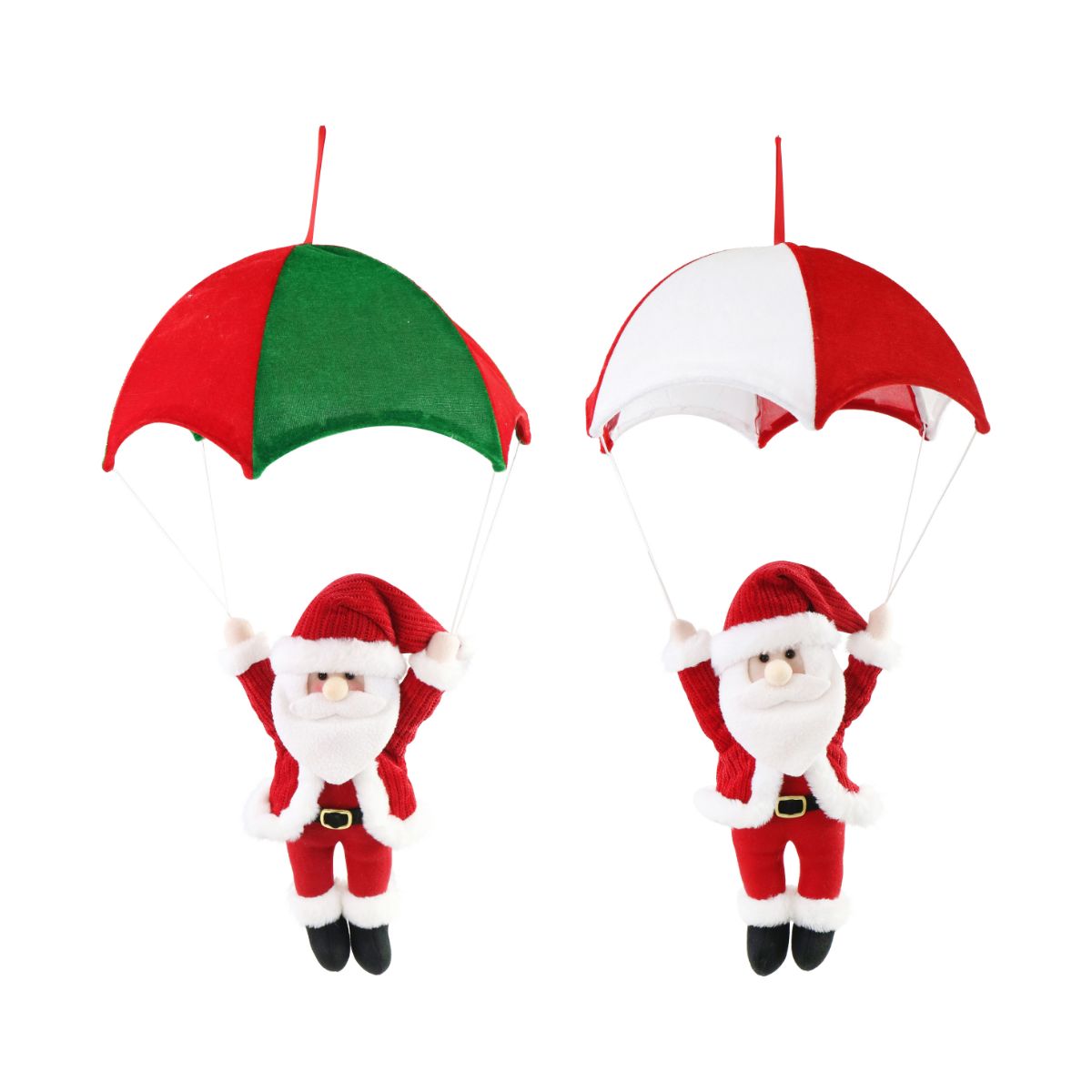 Christmas Parachute Santa Hanging 40 x 65cm Assorted