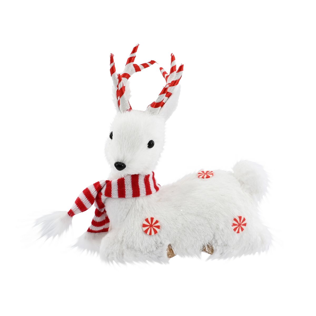 White Candy Sisal Sitting Deer 27cm