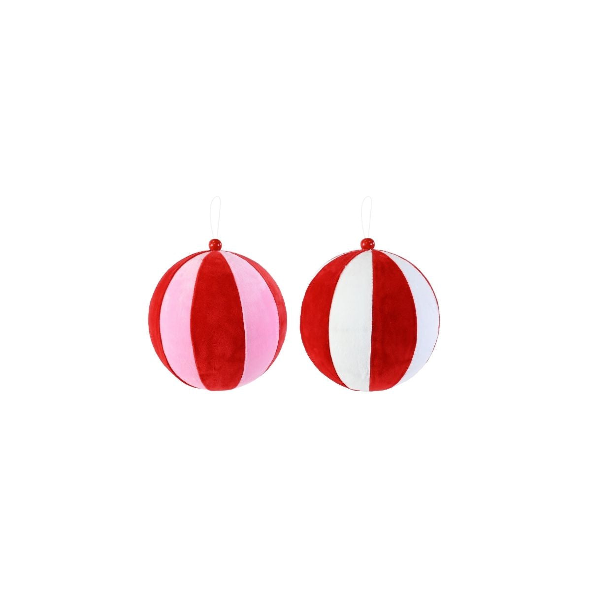 Christmas Velvet Circus Bauble 20cm Assorted