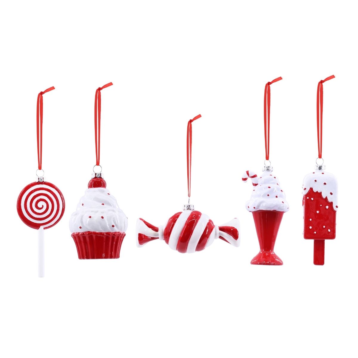 Hanging Glossy Candy Decoration 13cm Assorted