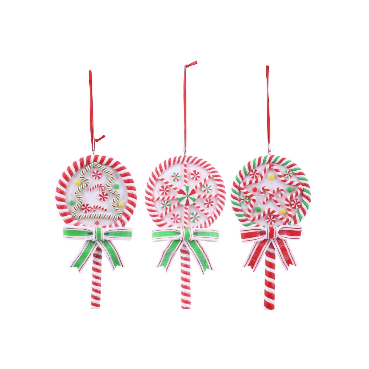 Hanging Candycane Lollipop 15.5cm Assorted