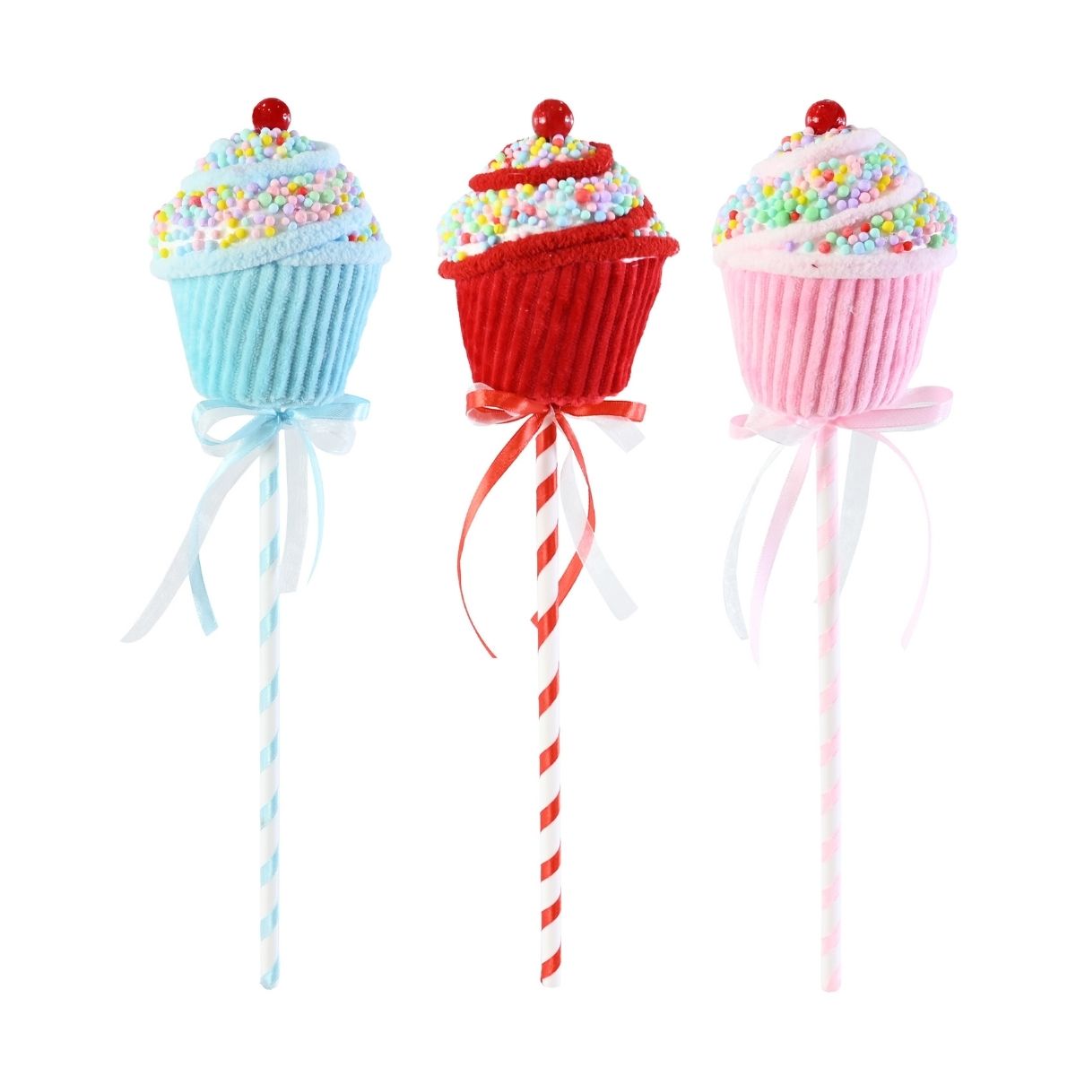 Velvet Cupcake Pick 38.5cm Assorted