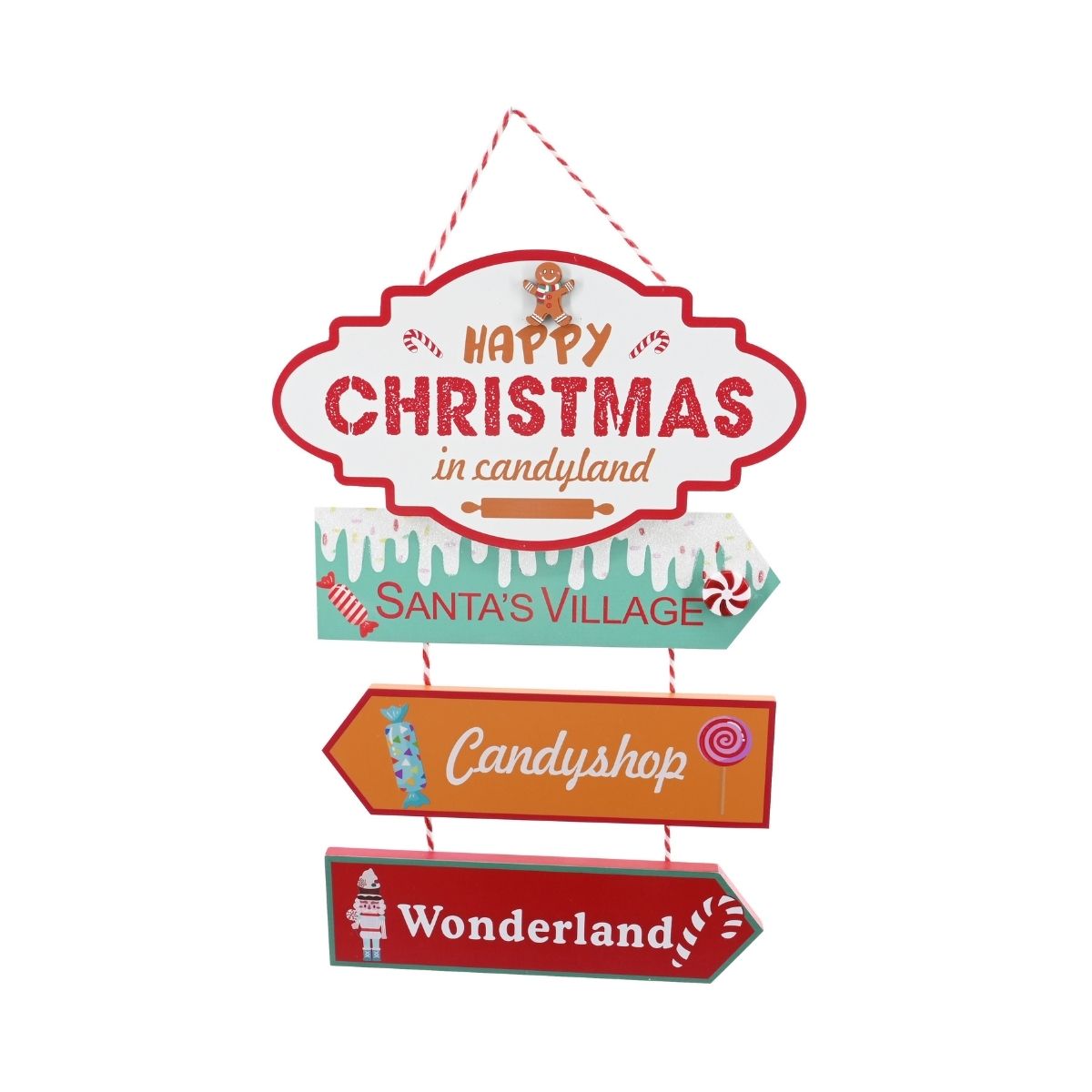 Christmas Candyland Hanging Sign 38cm