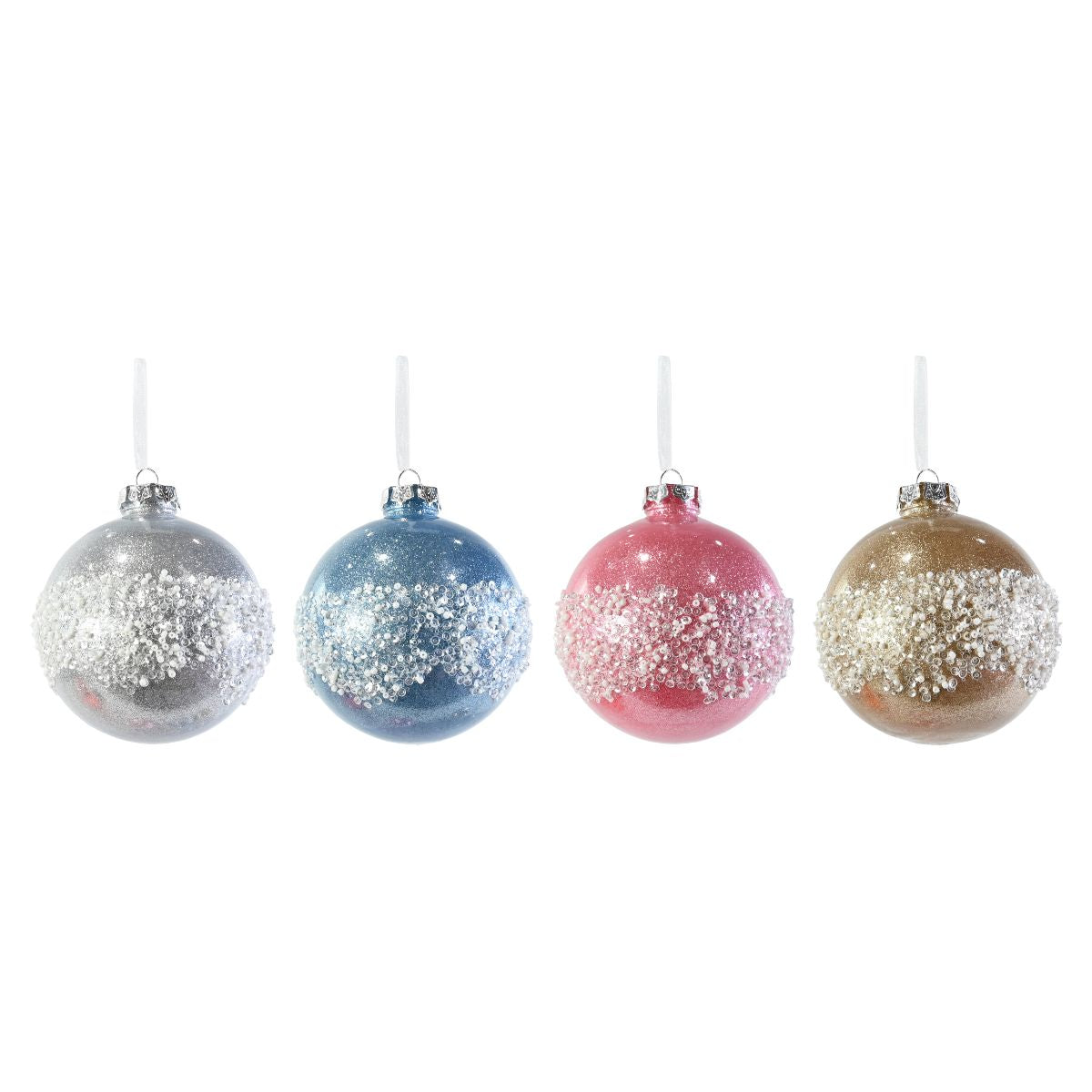 Christmas Moonstone Bauble 10cm – Assorted Designs