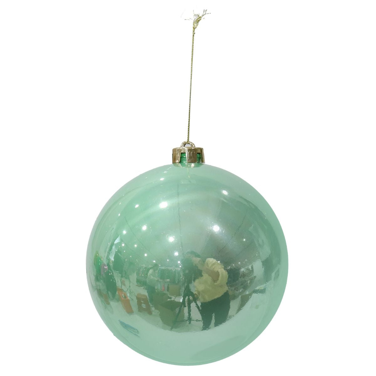 Christmas Bauble Pearl 15cm Mint