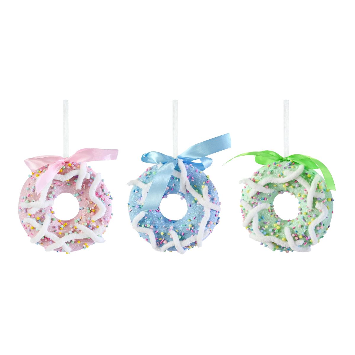 Hanging Frosted Donut 13cm Assorted