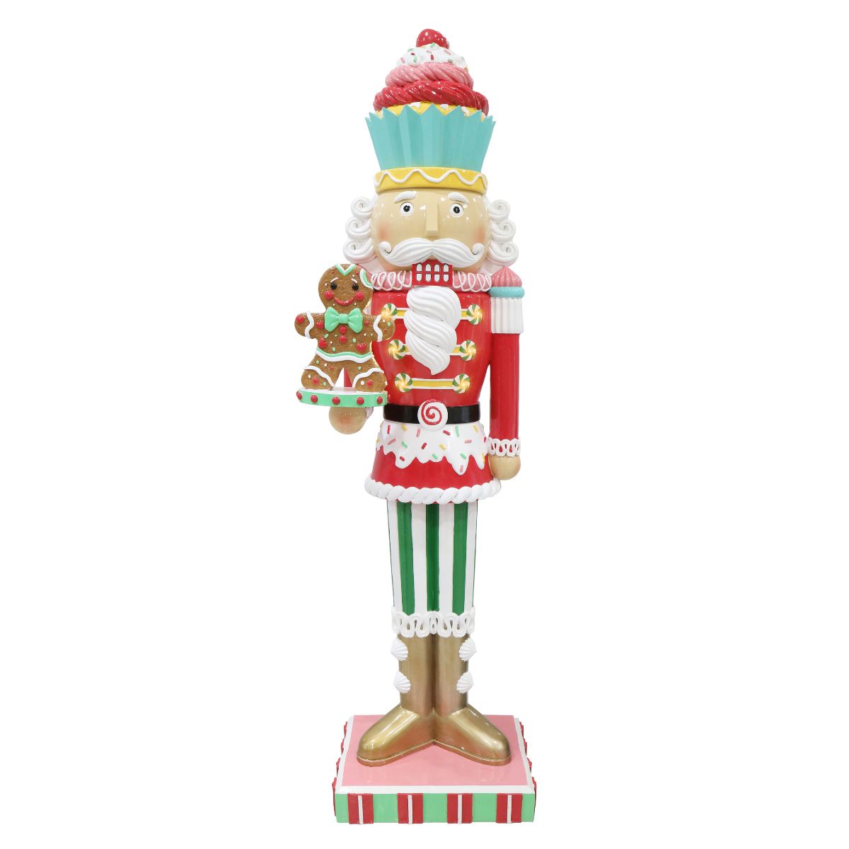 Christmas LED Cupcake King Nutcracker – 124cm